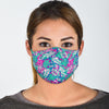 Pink Tropical Palm Leaves Hawaiian Pattern Print Face Mask-grizzshop