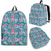 Pink Tropical Palm Leaves Hawaiian Pattern Print Premium Backpack-grizzshop