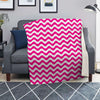 Pink Wave Striped Print Blanket-grizzshop