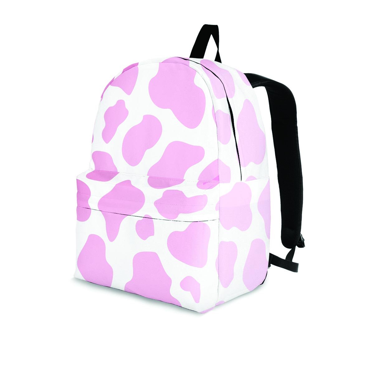 Pink White Cow Print Backpack-grizzshop