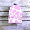 Pink White Cow Print Backpack-grizzshop