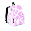 Pink White Cow Print Backpack-grizzshop