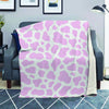 Pink White Cow Print Blanket-grizzshop