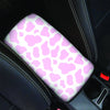 Pink White Cow Print Car Console Cover-grizzshop