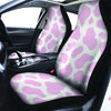 Pink White Cow Print Car Seat Covers-grizzshop