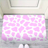 Pink White Cow Print Door Mat-grizzshop