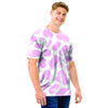 Pink White Cow Print Men T Shirt-grizzshop