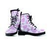 Pink White Cow Print Men's Boots-grizzshop