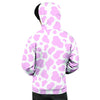 Pink White Cow Print Men's Hoodie-grizzshop