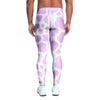 Pink White Cow Print Men's Leggings-grizzshop