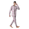 Pink White Cow Print Men's Pajamas-grizzshop