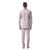 Pink White Cow Print Men's Pajamas-grizzshop