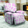 Pink White Cow Print Recliner Cover-grizzshop