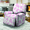 Pink White Cow Print Recliner Cover-grizzshop