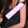 Pink White Cow Print Seat Belt Cover-grizzshop