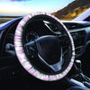 Pink White Cow Print Steering Wheel Cover-grizzshop