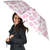 Pink White Cow Print Umbrella-grizzshop