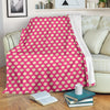 Pink White Polka dot Pattern Print Blanket-grizzshop