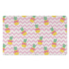 Pink Zig Zag Pineapple Print Door Mat-grizzshop