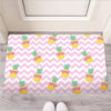 Pink Zig Zag Pineapple Print Door Mat-grizzshop