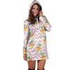 Pink Zig Zag Pineapple Print Hoodie Dress-grizzshop