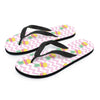 Pink Zig Zag Pineapple Print Men's Flip Flops-grizzshop