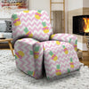 Pink Zig Zag Pineapple Print Recliner Cover-grizzshop