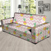 Pink Zig Zag Pineapple Print Sofa Cover-grizzshop