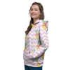 Pink Zig Zag Pineapple Print Women's Hoodie-grizzshop