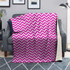 Pink Zigzag Print Pattern Blanket-grizzshop