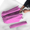 Pink Zigzag Print Pattern Umbrella-grizzshop