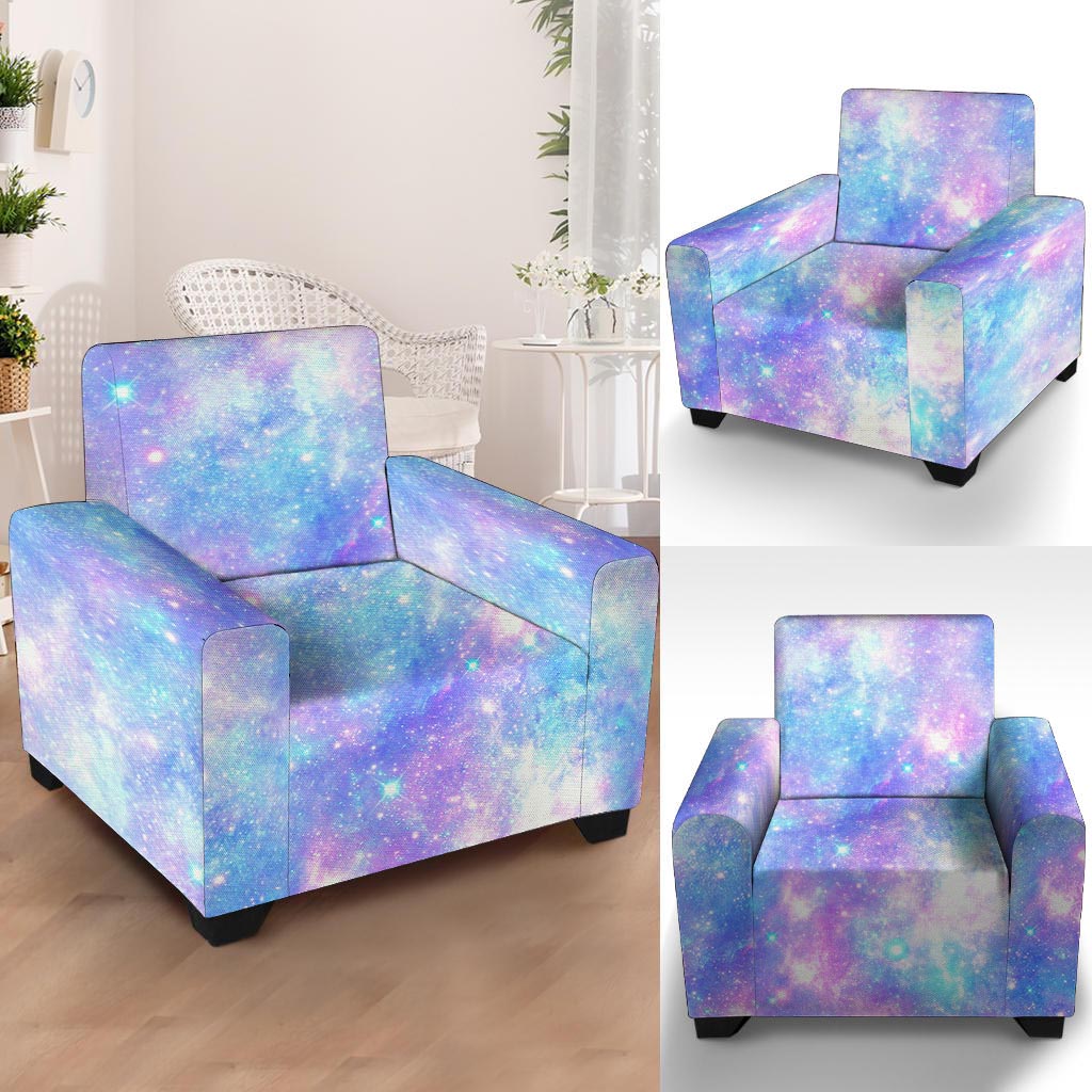 Pink and Blue Galaxy Space Armchair Cover-grizzshop