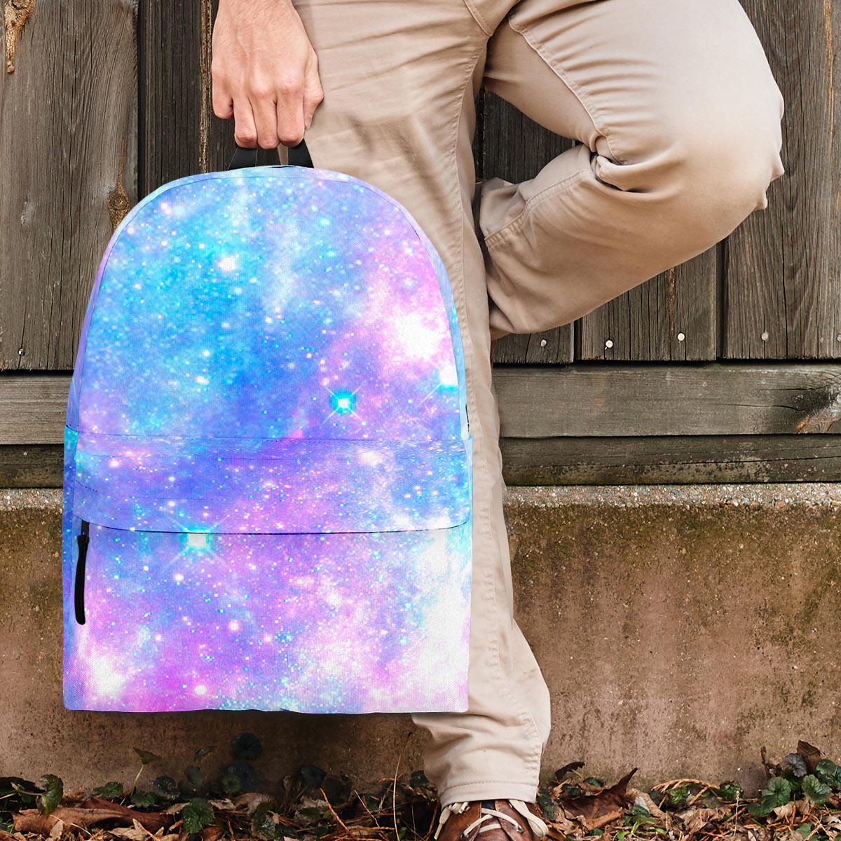 Pink and Blue Galaxy Space Backpack-grizzshop