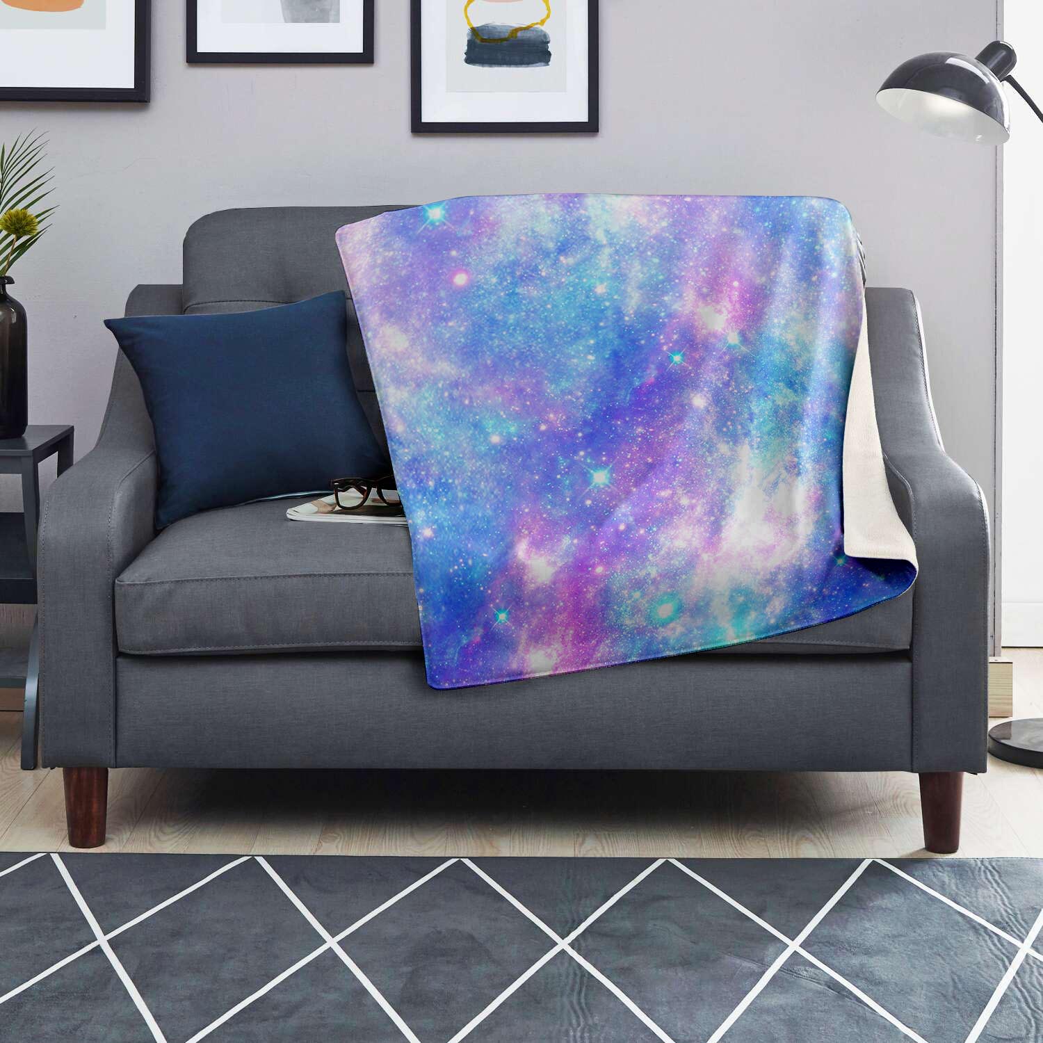 Pink and Blue Galaxy Space Blanket-grizzshop