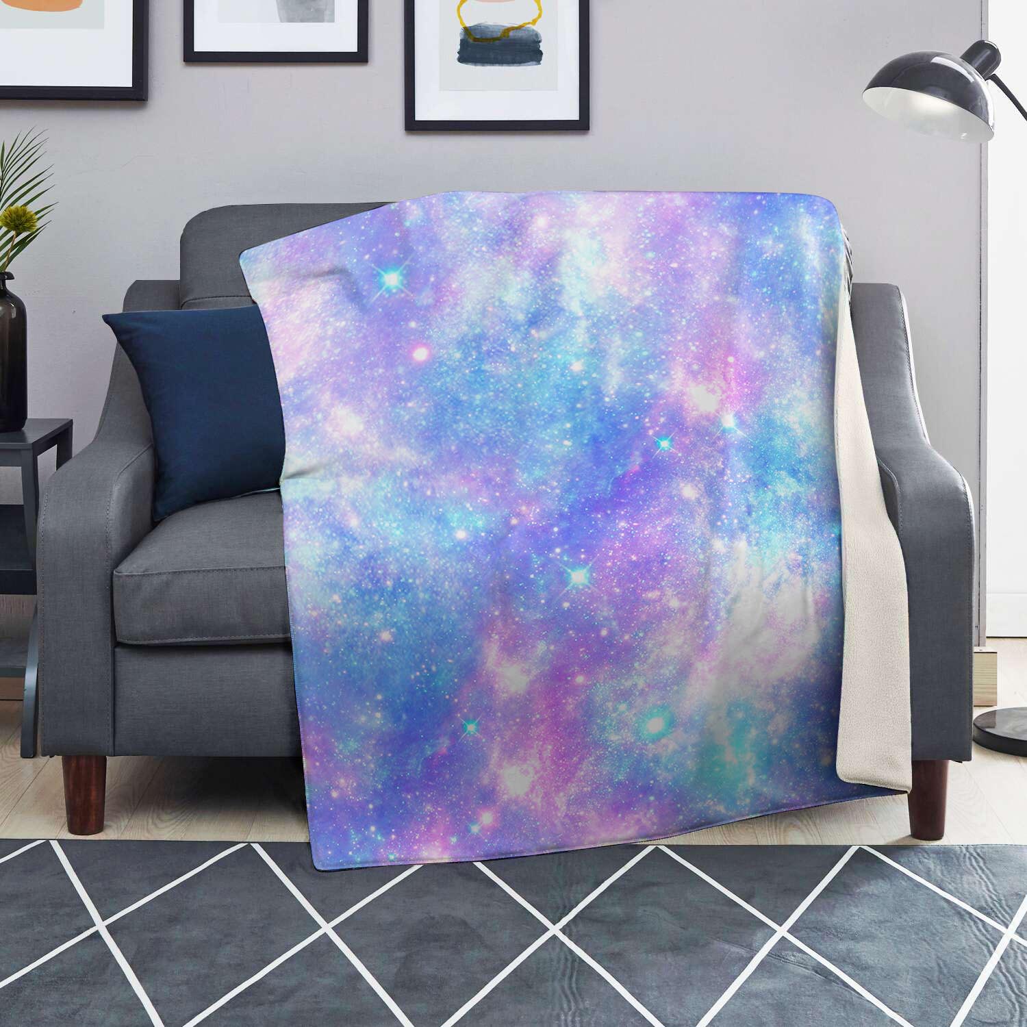 Pink and Blue Galaxy Space Blanket-grizzshop