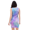 Pink and Blue Galaxy Space Bodycon Dress-grizzshop