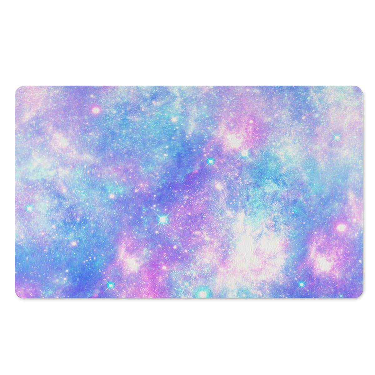 Pink and Blue Galaxy Space Door Mat-grizzshop