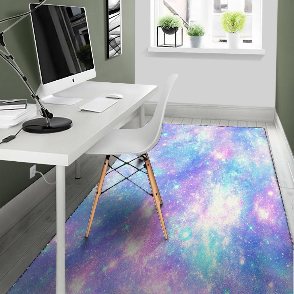 Pink and Blue Galaxy Space Floor Mat-grizzshop