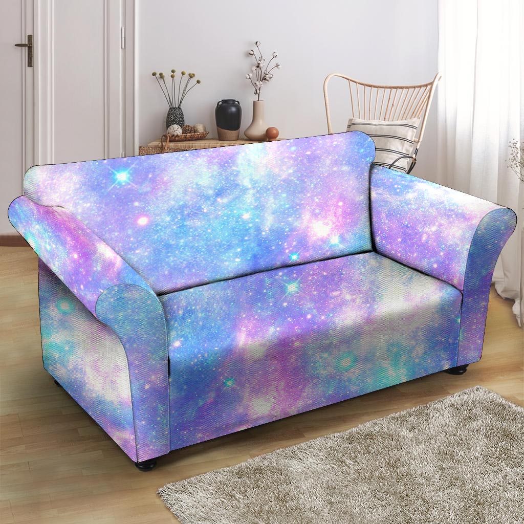 Pink and Blue Galaxy Space Loveseat Cover-grizzshop