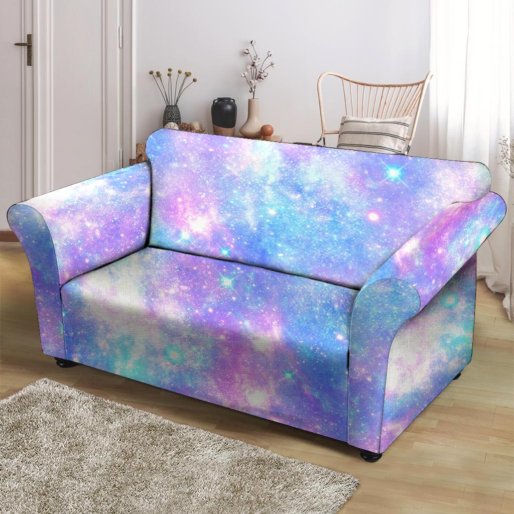 Pink and Blue Galaxy Space Loveseat Cover-grizzshop