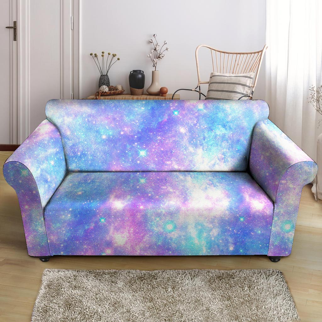 Pink and Blue Galaxy Space Loveseat Cover-grizzshop