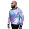 Pink and Blue Galaxy Space Men's Bomber Jacket-grizzshop