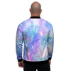 Pink and Blue Galaxy Space Men's Bomber Jacket-grizzshop