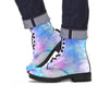 Pink and Blue Galaxy Space Men's Boots-grizzshop