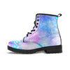 Pink and Blue Galaxy Space Men's Boots-grizzshop