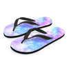 Pink and Blue Galaxy Space Men's Flip Flops-grizzshop