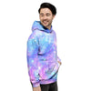 Pink and Blue Galaxy Space Men's Hoodie-grizzshop