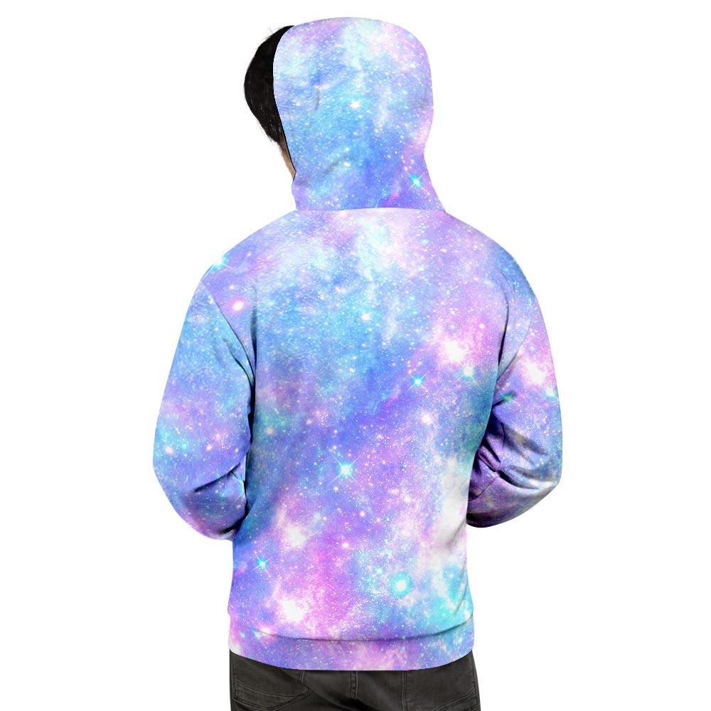 Pink and Blue Galaxy Space Men's Hoodie-grizzshop