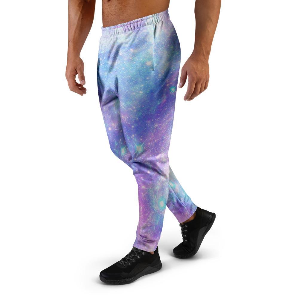 Pink and Blue Galaxy Space Men's Joggers-grizzshop