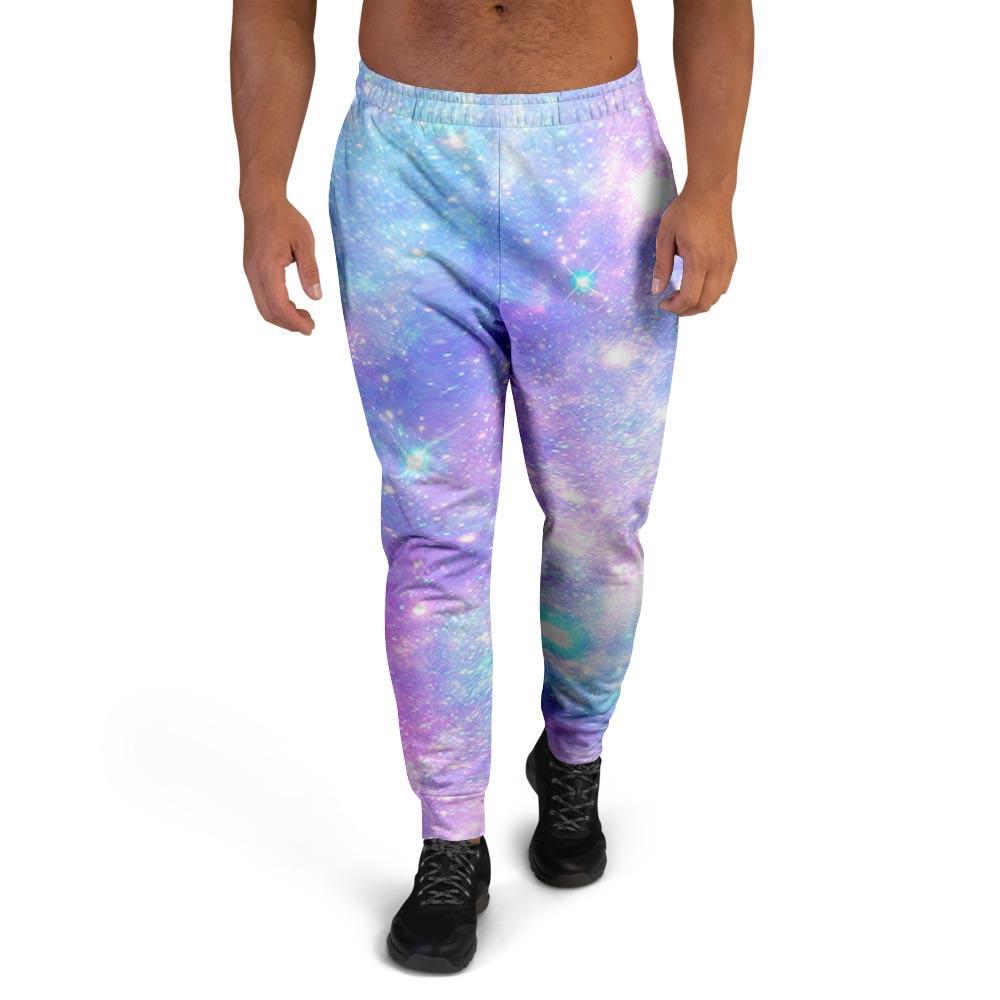 Pink and Blue Galaxy Space Men's Joggers-grizzshop